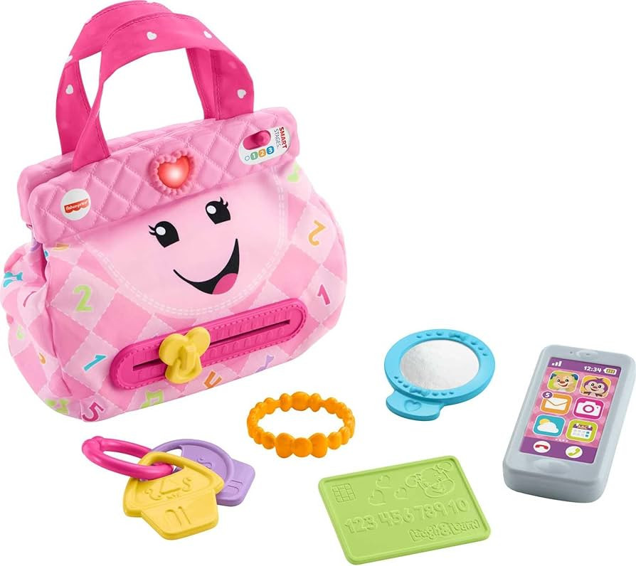 Fisher-Price Baby & Toddler Toy Laugh & Learn My Smart Purse with Lights, Learning Songs & 5 Acce... | Amazon (US)