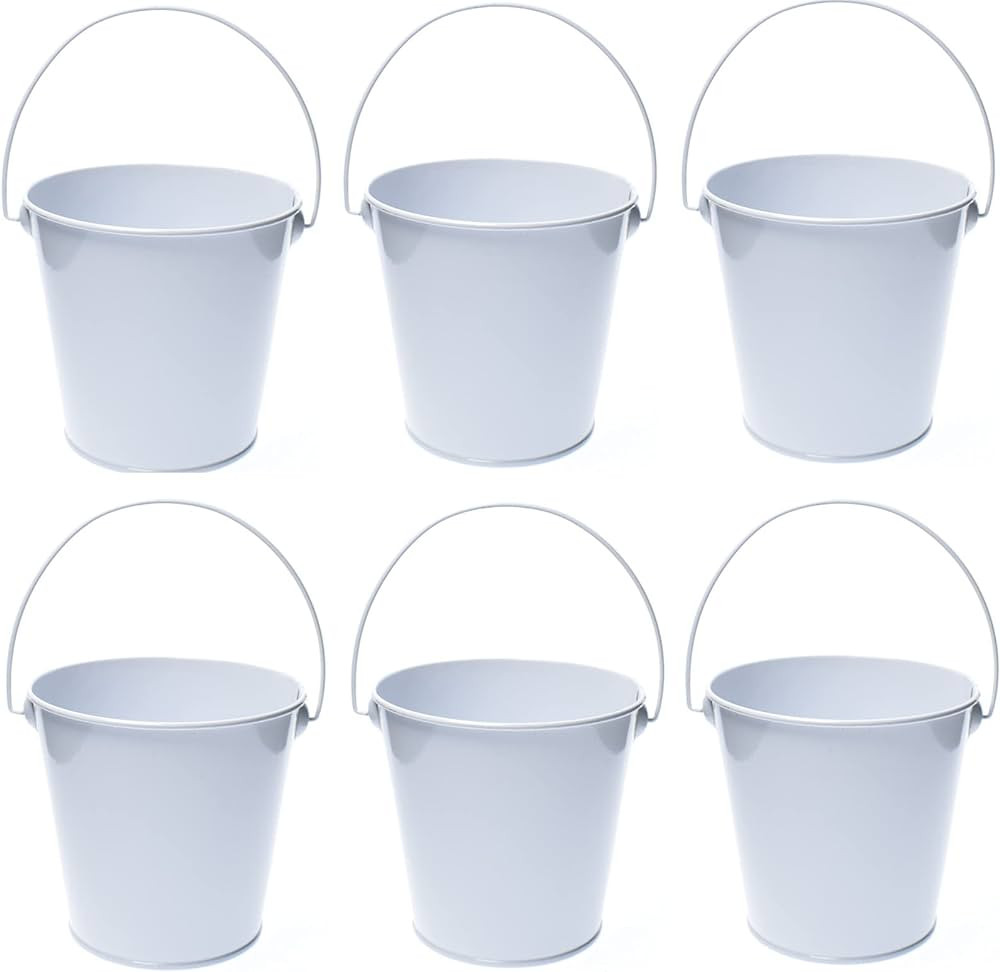 TAKMA Colored Metal Buckets with Handle - 6 Pack 6 Inch Galvanized Iron Pail Bucket for Kids,Clas... | Amazon (US)