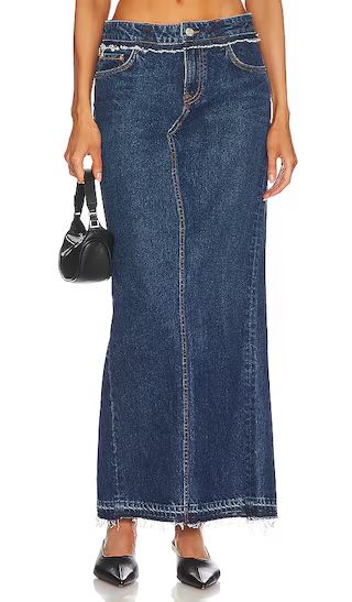 Cameron Low Rise Column Maxi Skirt With Back Slit in Pacific Palisades | Revolve Clothing (Global)