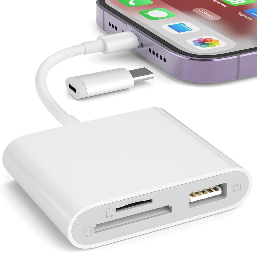 SZHAIYIJIN SD Card Reader for iPhone, Memory Card Reader with USB Camera Adapter Plug and Play Tr... | Amazon (US)