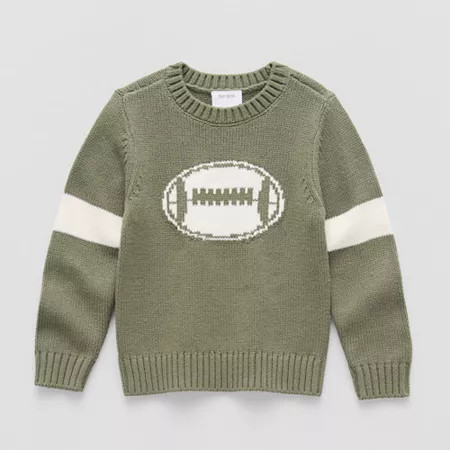 Okie Dokie Toddler & Little Boys Crew Neck Long Sleeve Pullover Sweater, 6, Green | JCPenney