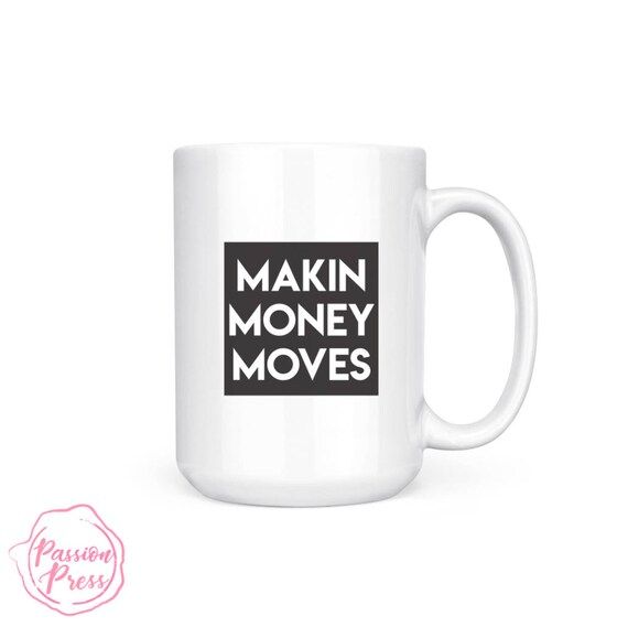 MAKIN MONEY MOVES aluminum water bottle- makin money moves - goal diggin - tumblr mug - sorority gif | Etsy (US)