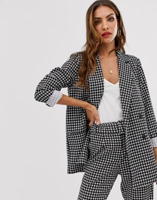 Vila houndstooth oversized blazer | ASOS US