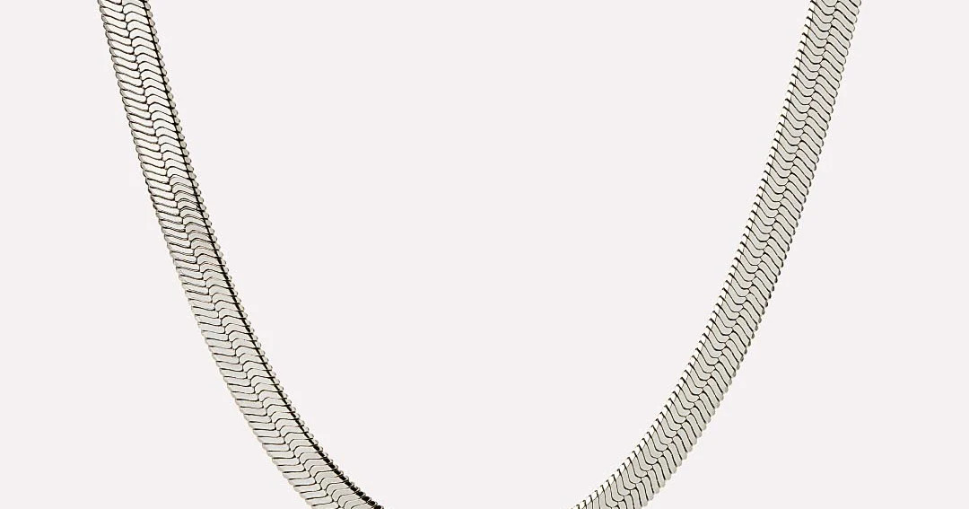 Herringbone Necklace - Ina Silver Bold | Ana Luisa
