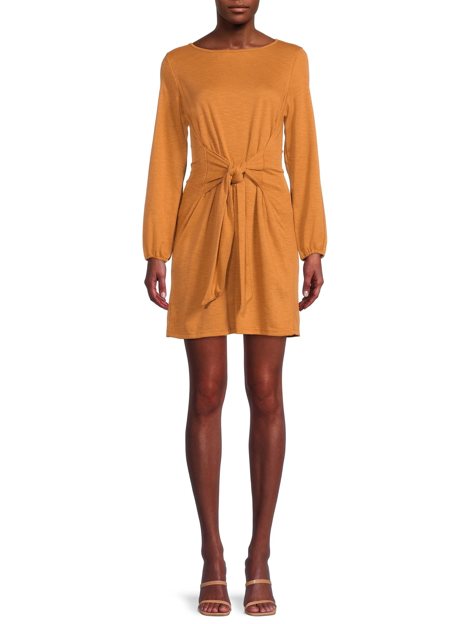 Nine.Eight Women’s Tie Waist Knit Cocktail Dress | Walmart (US)