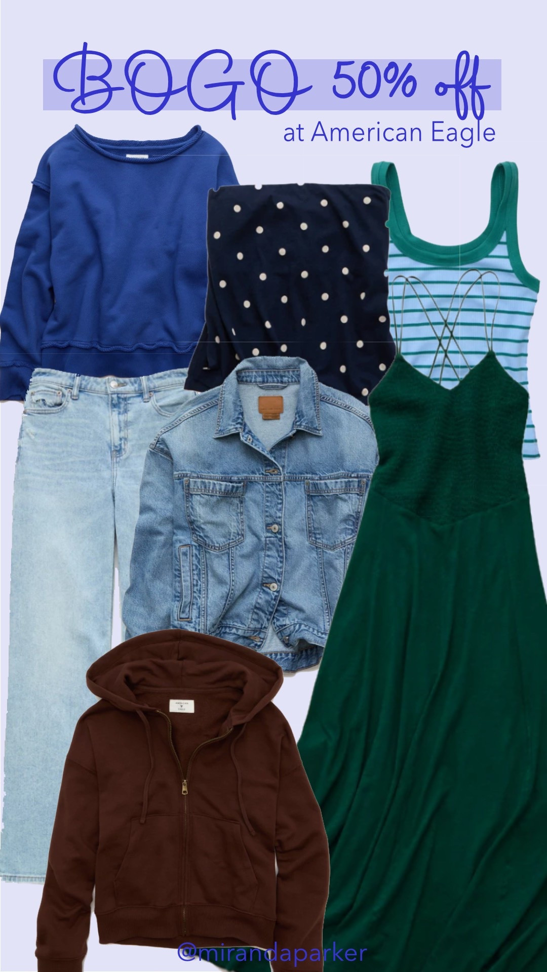 BOGO 50% of everything at American Eagle!

#LTKSaleAlert
