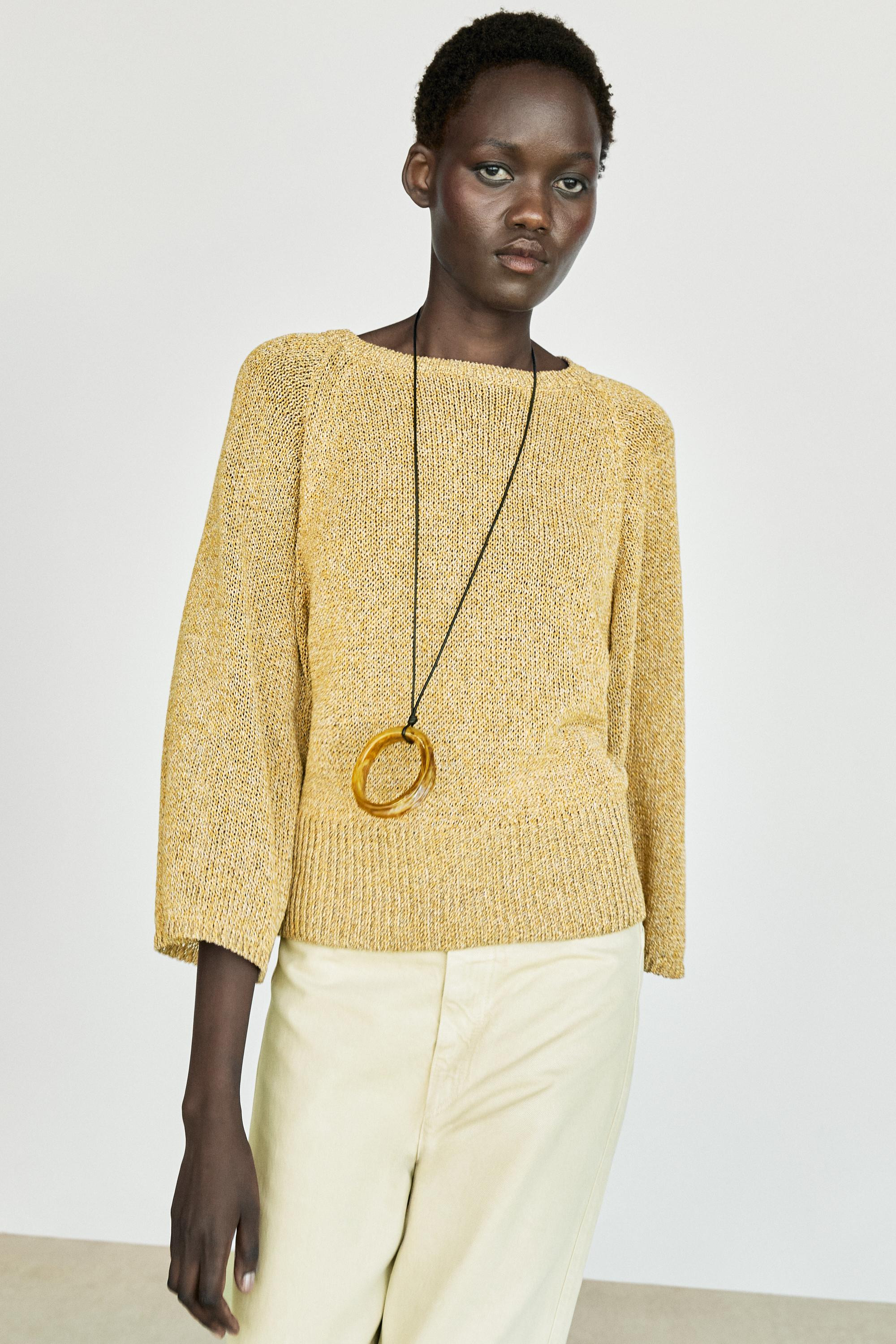 Marbled hoop necklace | Massimo Dutti UK
