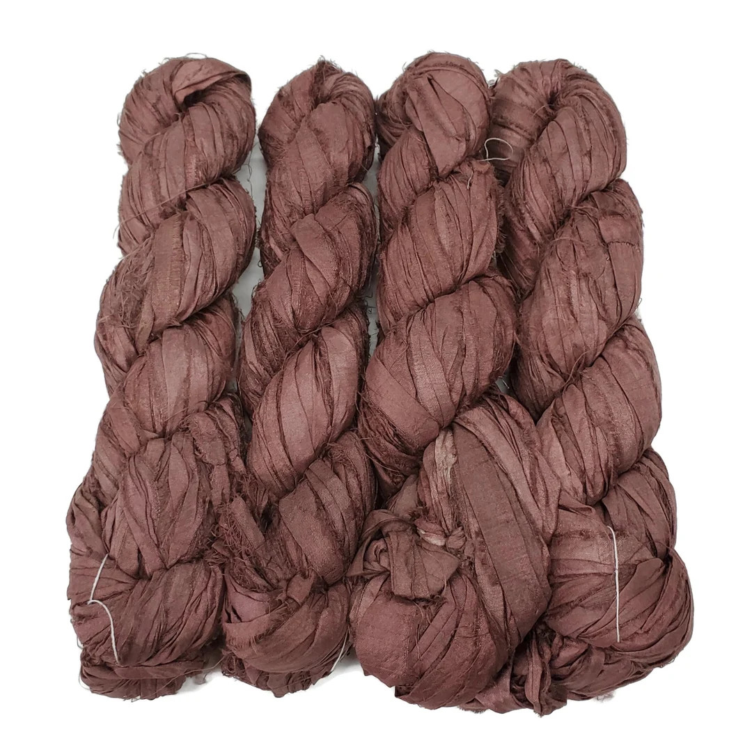 New Premium Recycled Sari Silk Ribbon Color: Mauve 100g - Etsy | Etsy (US)