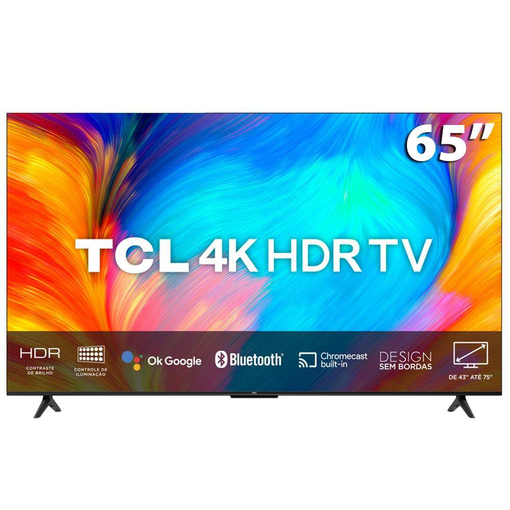 Smart TV LED 65" 4K UHD TCL P635 Google TV, Dolby Audio, HDR10+, WiFi Dual Band, Bluetooth Integr... | Casas Bahia (BR)