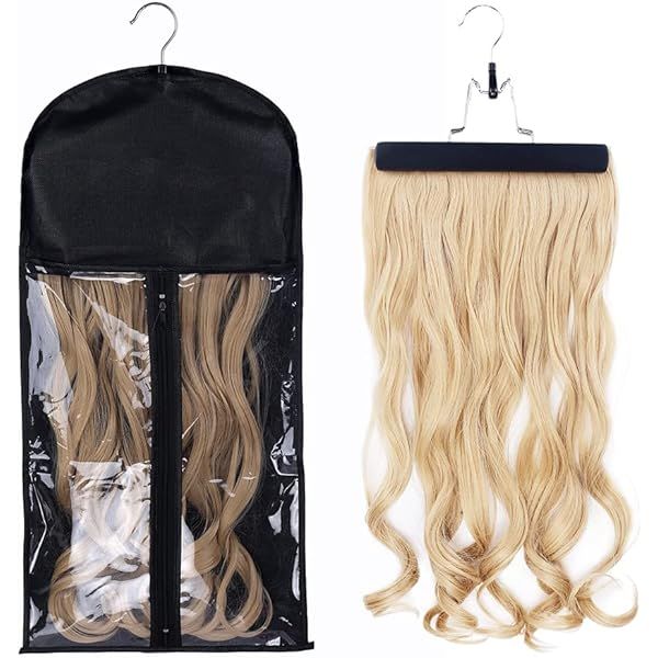 Modpion Hair Extension Hanger Double Side Anti-slip Hair Extension Holder with Portable Protection S | Amazon (US)
