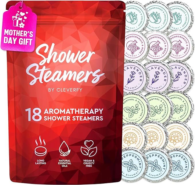 Cleverfy Shower Steamers Aromatherapy - 18 Pack of Shower Bombs with Essential Oils. Self Care Mo... | Amazon (US)