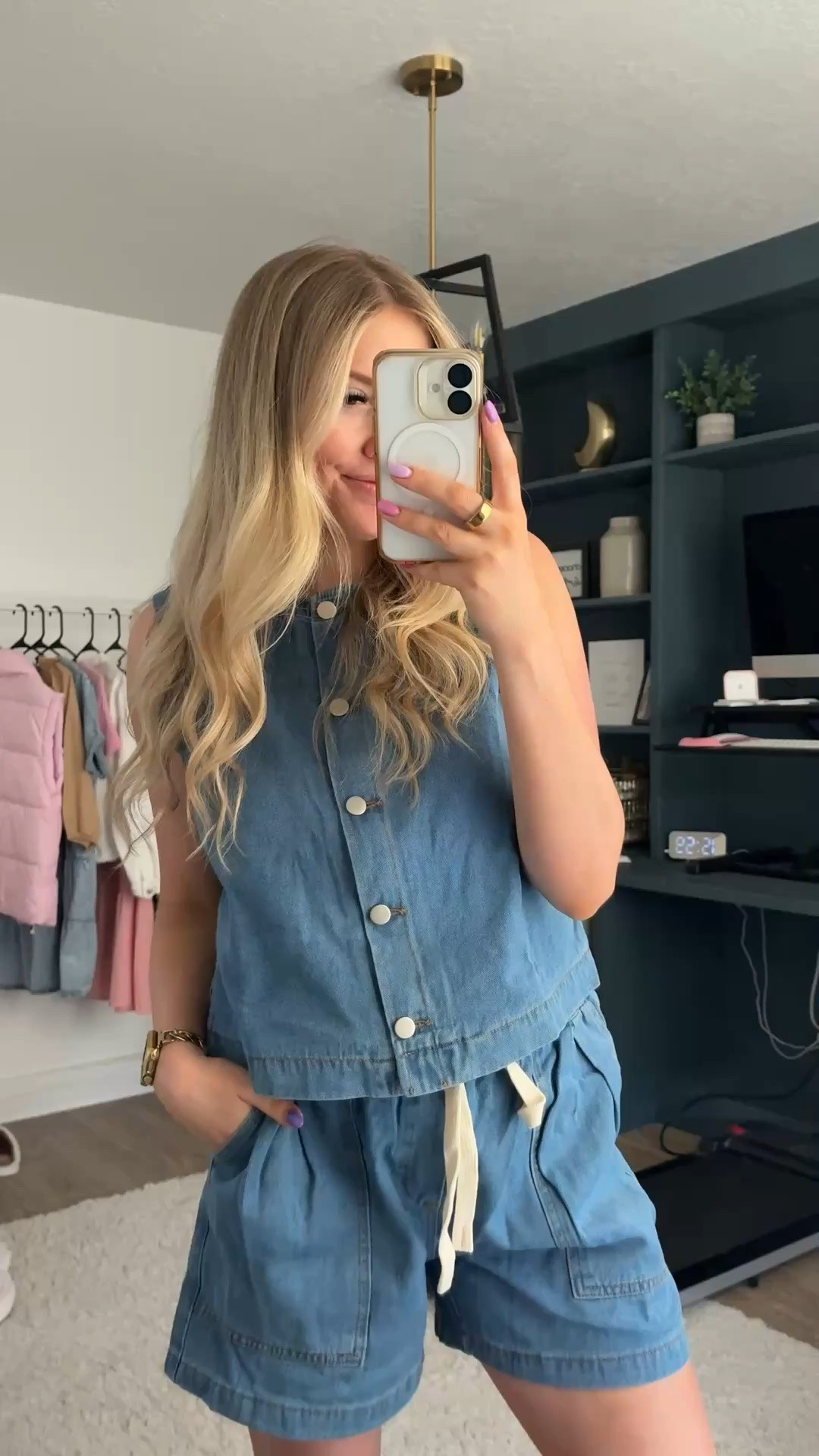 Love this denim set so much especially for summer!! would also be super cute for a rodeo outfit with cowgirl boots! Top is nursing friendly!

Wearing size M

| nursing friendly outfit | mom outfit | summer outfit | rodeo western outfit | denim outfit ￼

#LTKootd #LTKmomlife