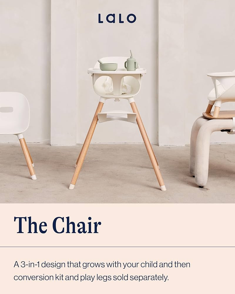 Lalo The Chair Convertible 3-in-1 High Chair - Wooden High Chair for Babies & Toddlers, Baby High... | Amazon (US)