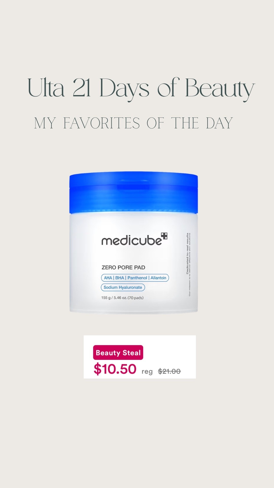 A great buy from Ultas 21 day of
Beauty! 