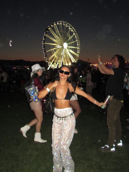 Coachella music festival, Palm Springs style, Coachella valley 3D flower top, sparkle pants, b low the belt 

#LTKstyletip #LTKSeasonal #LTKfindsunder100