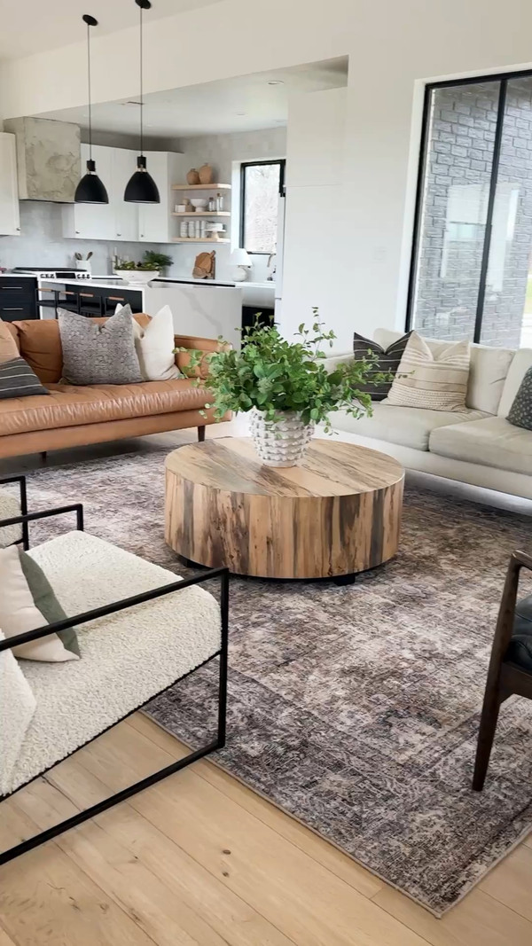 Transitional living room decor for winter into Spring.