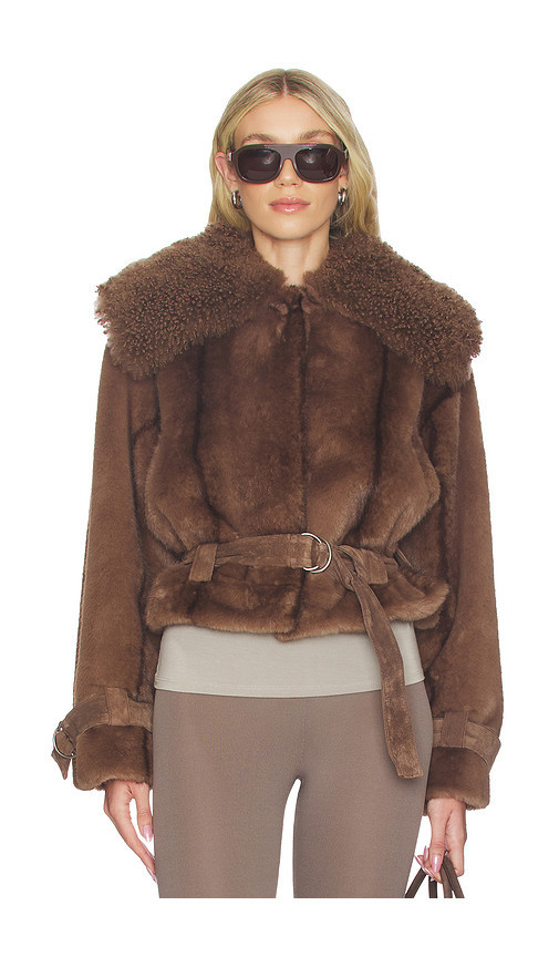 Ducie Aurora Coat in Brown. Taglia M. Also in XS. | Revolve Clothing (Global)