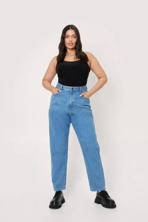 Plus Size Organic Denim Mom Jeans | Nasty Gal (US)