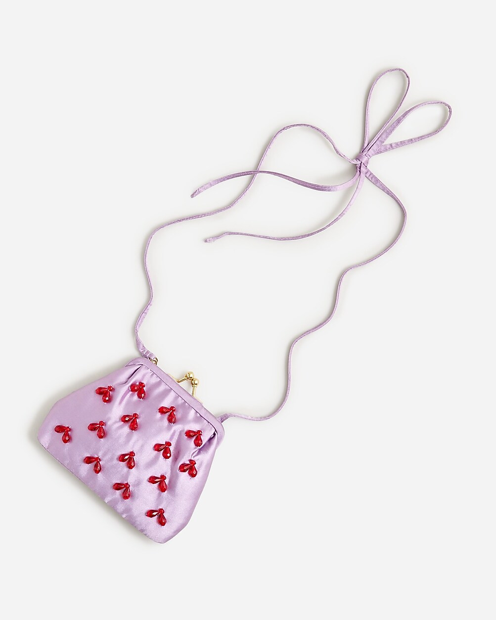 Girls' satin coin purse with beads | J. Crew US