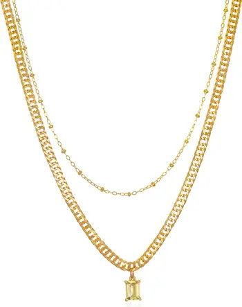 Amelia Rose Layered Curb Necklace | Nordstrom | Nordstrom
