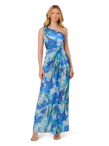 Adrianna Papell Women's Print Chiffon Long Dress | Amazon (US)