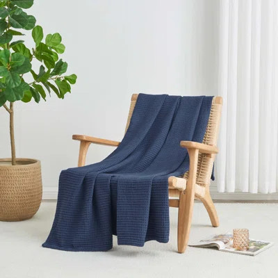 100% Cotton Waffle Weave Blanket | Wayfair North America