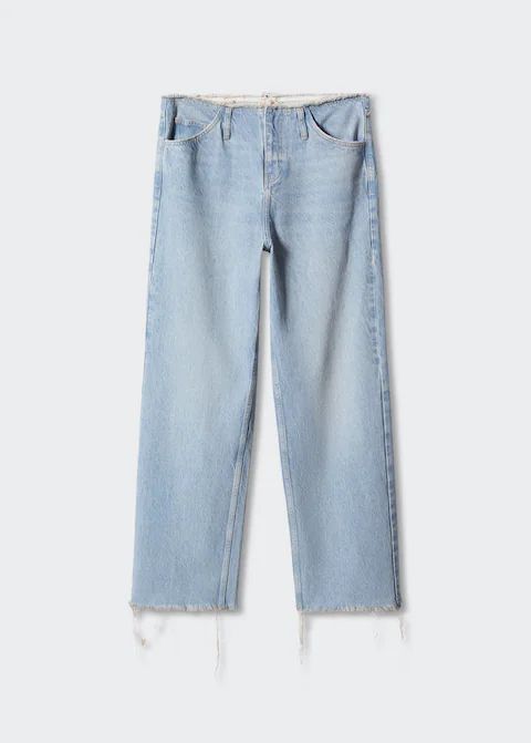 Mid-rise wideleg jeans | MANGO (NL)