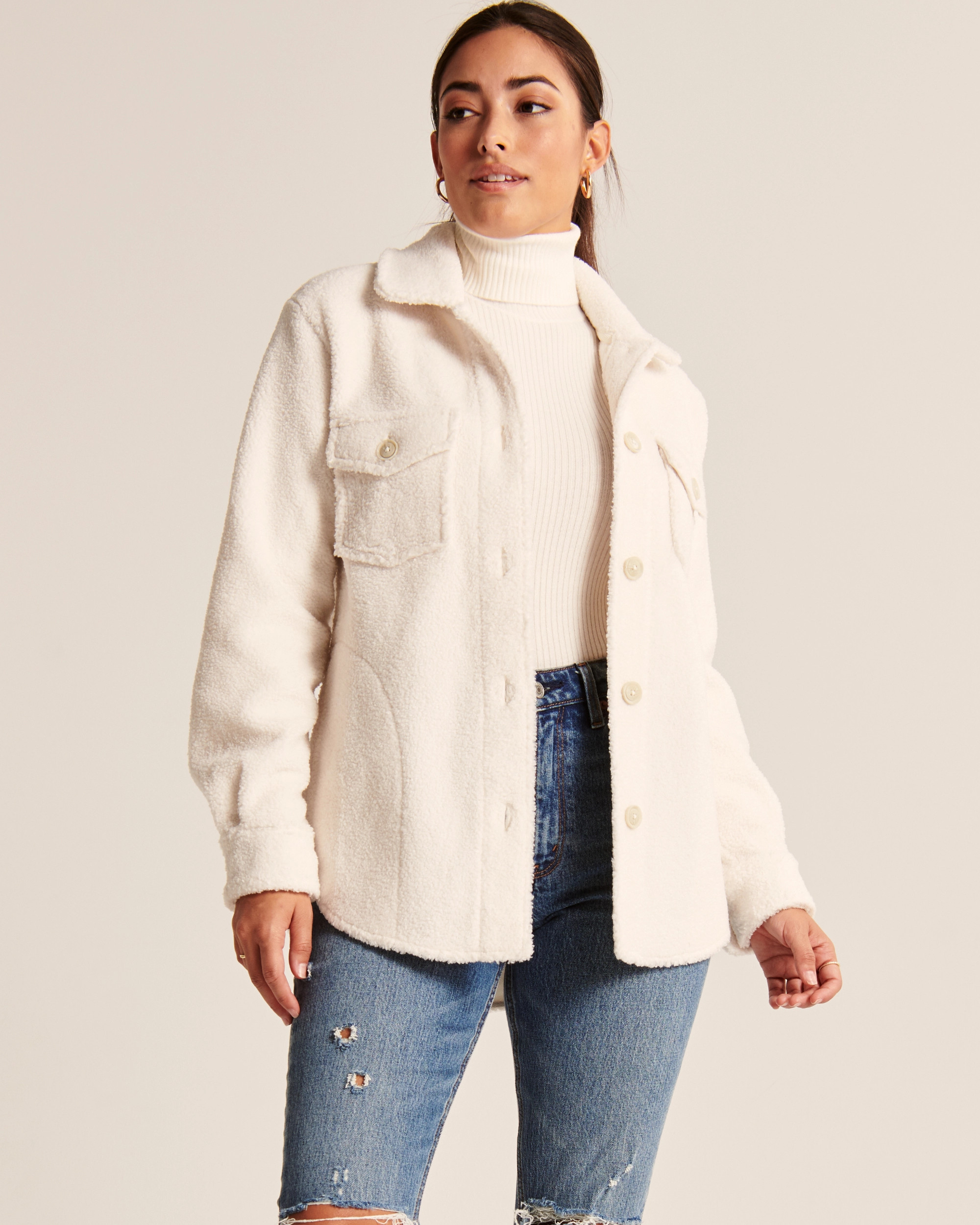Sherpa Shirt Jacket | Abercrombie & Fitch (US)