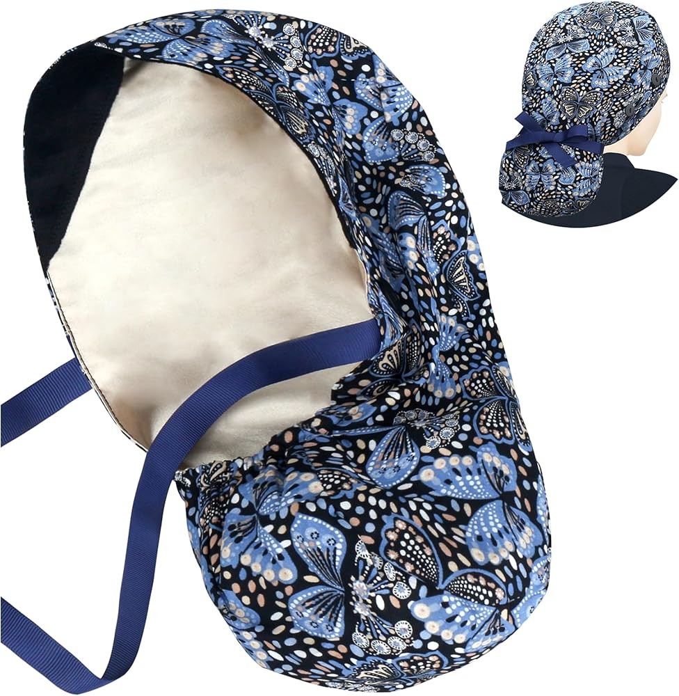 ABAMERICA Scrub Caps for Women Surgical Caps Nurse Hat Functional Ponytail Holder for Long Hair S... | Amazon (US)