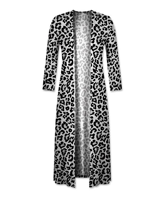 Black & White Leopard Duster - Women & Plus | zulily