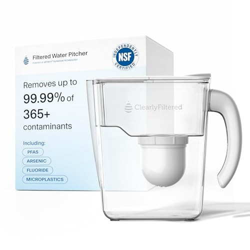 Clearly Filtered Filtered Water Pitcher - 80 Fl Oz, NSF Certified - Targets 365+ Contaminants - F... | Amazon (US)