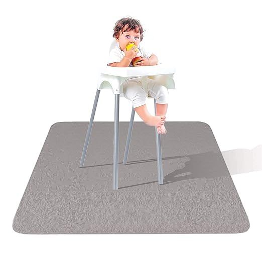Leather Splat Mat - Waterproof Baby High Chair Floor Mat | High Chair Mat | Splat Mat for Under H... | Amazon (US)