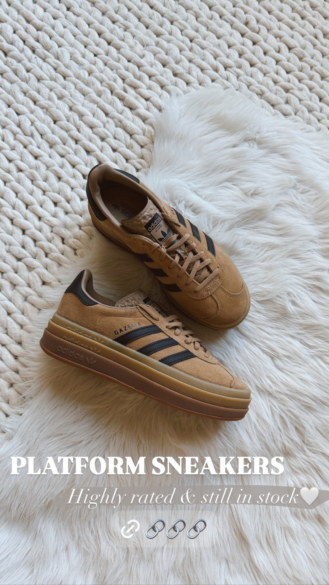 Highly rated & still in stock🤍 PLATFORM SNEAKERS