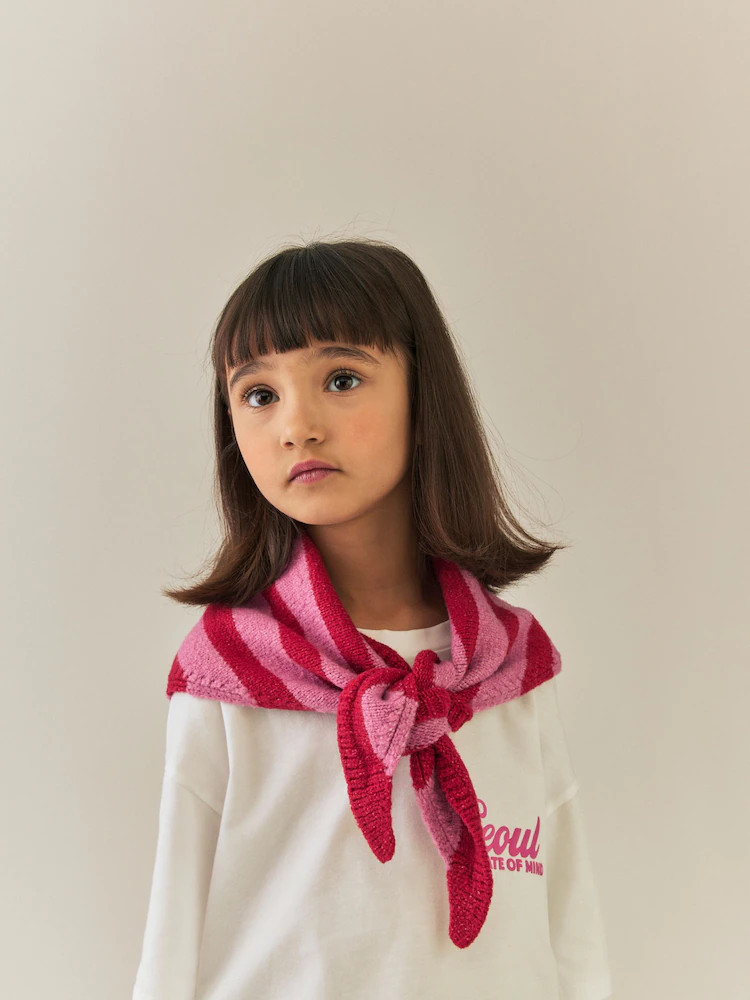 Pink Stripe Triangle Scarf (3-16yrs) | Next US