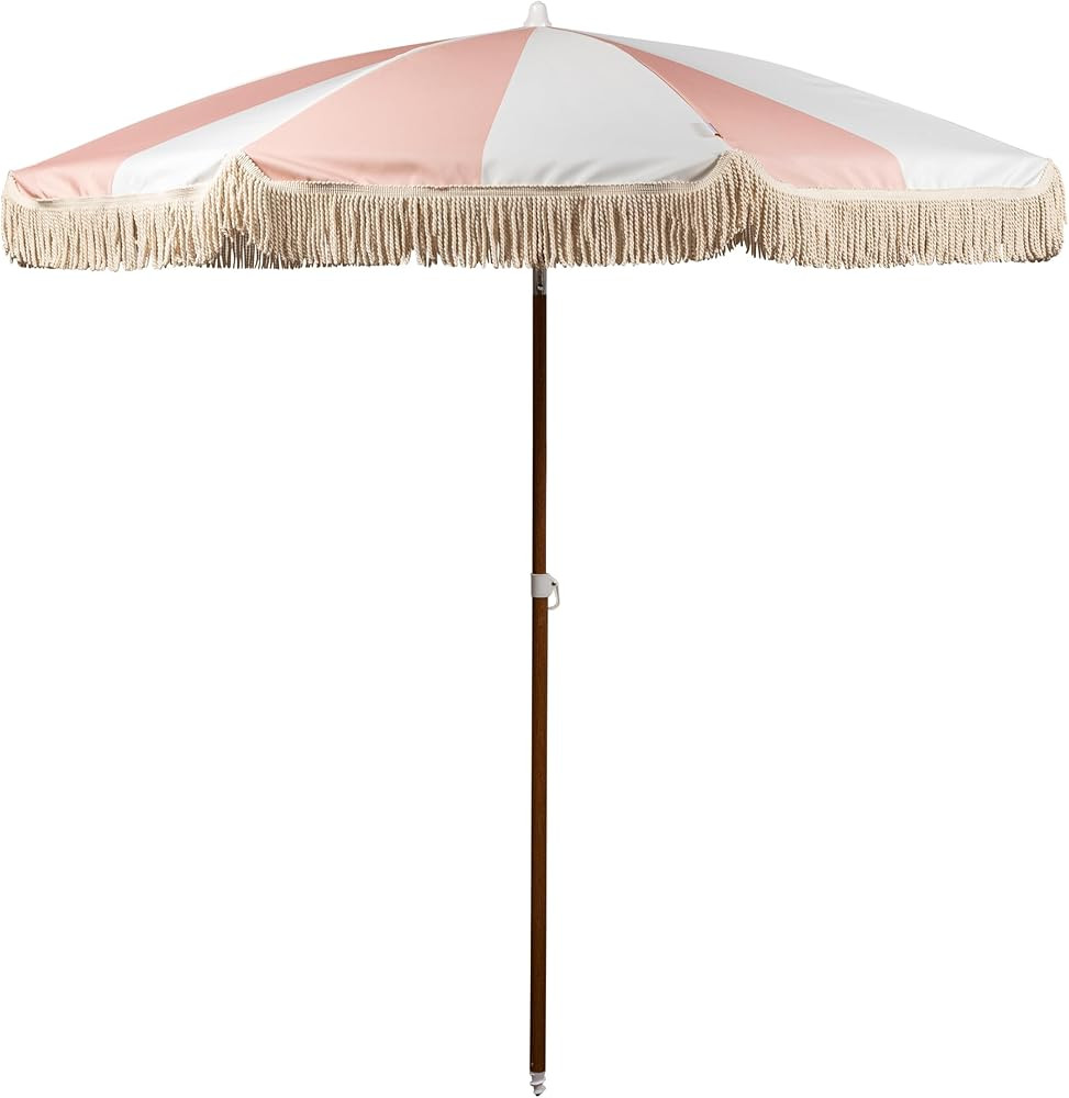 BEACH STATE Summerland 6.5 Feet Beach Umbrella with Fringe - Patio Umbrella - Outdoor Umbrella - UV50+ Sun Protection | Amazon (US)