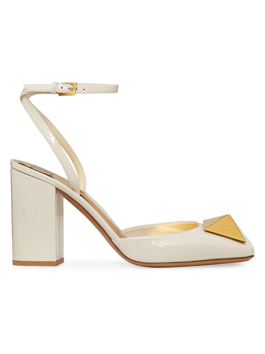 Women's One Stud Pumps in Patent Leather 90MM - Light Ivory - Size 8 | Saks Fifth Avenue