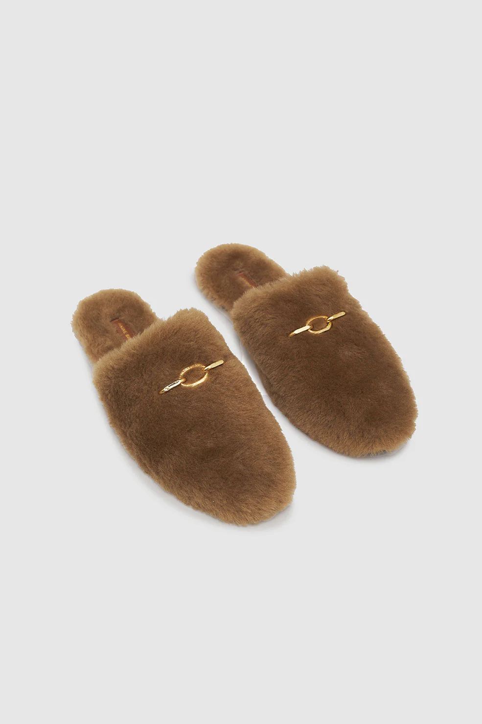 Shearling Mules - Camel | Anine Bing