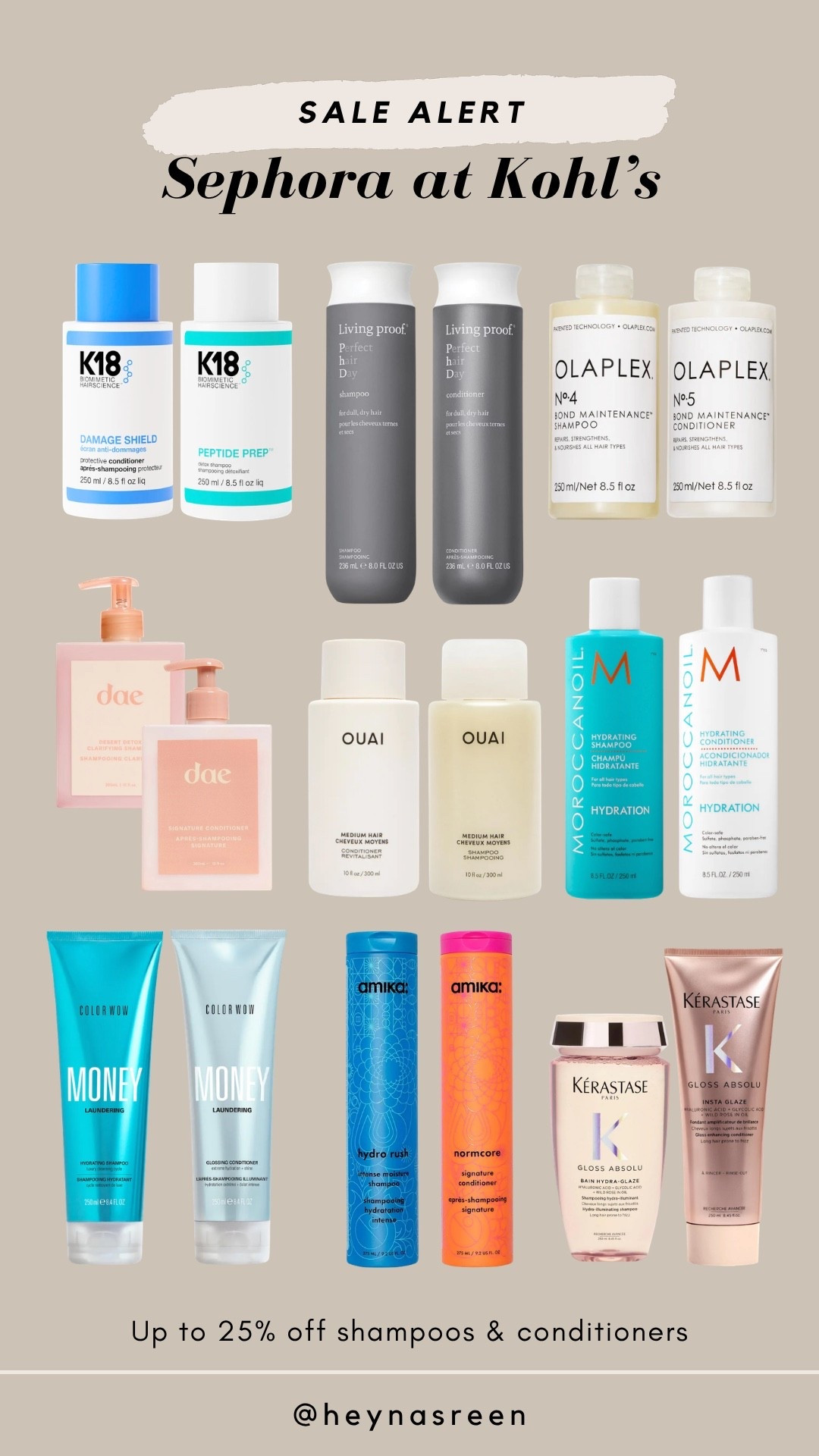 Get up to 25% off shampoos and conditioners at @Sephora @kohls through 6/23! 🧼🛀
 #kohls #kohlspartner #sephoraatkohls

#LTKBeauty #LTKSeasonal #LTKSaleAlert