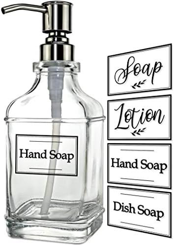 JASAI Antique Design 18Oz Soap Dispenser with Jumbo Rust Proof 304 Stainless Steel Pump, Refillab... | Amazon (US)