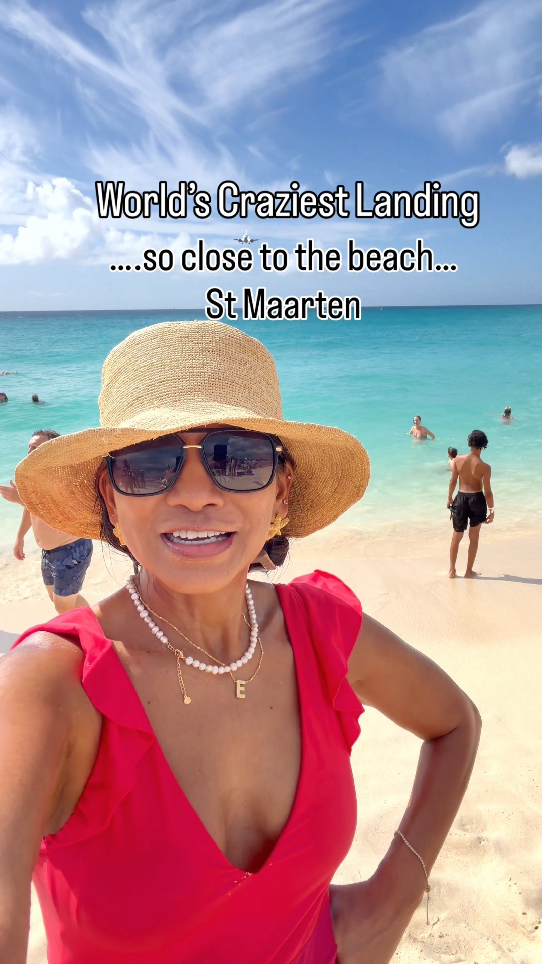 I didn’t realize it was a United flight-my husband flies for United😄. This was a must do in St Maarten-a stop while on Celebrity Xcel Cruise. 

I’m 5’2” 118#ish for reference 
Mom-friendly  one piece swimsuit- excellent quality- I sized up to 4. 
Swim cover up sarong one size. I’ll li k another that I packed for restaurants. 
Sandals tts.
Beach outfit, cruise outfit, vacation outfit, resort wear, Amazon finds, fashion over 40, over 50 style, midlife fashion, petite fashion,midlife fashion, affordable fashion, fashion over40 

#LTKOver40 #LTKSeasonal #LTKTravel