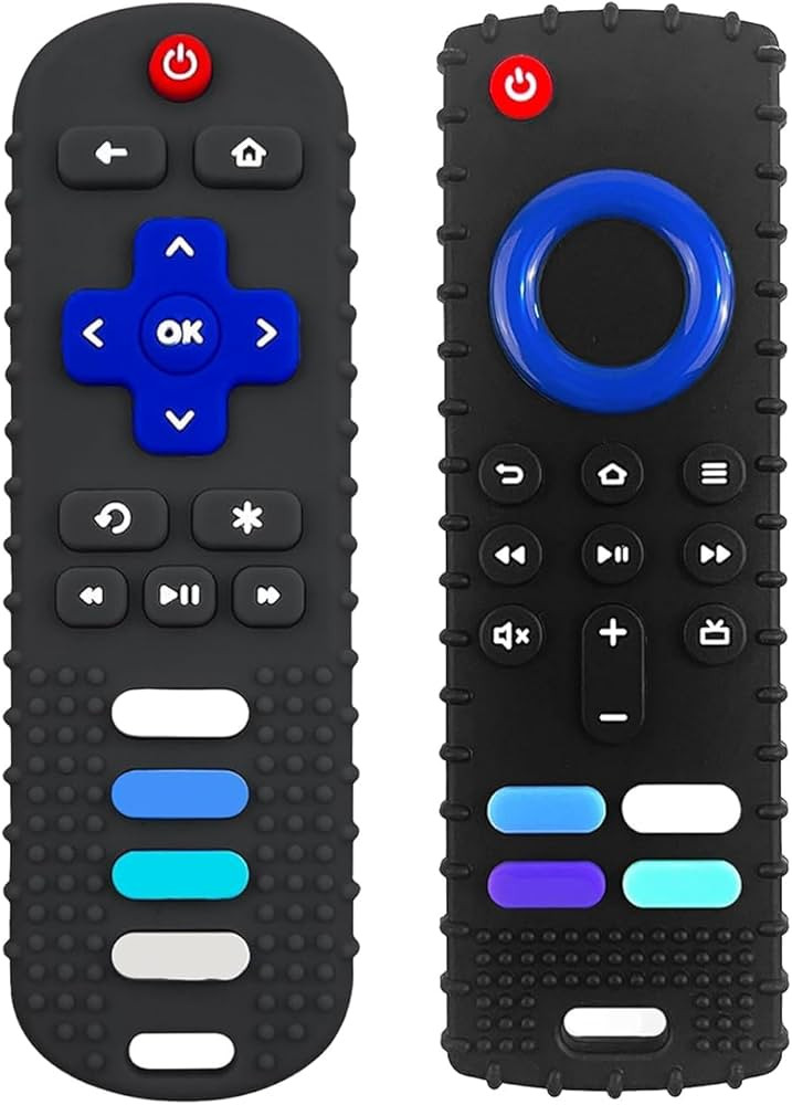 Silicone Teether Toys for Babies 3-6,12,18 Months,Infants TV Remote Control Shape Chew Toys for S... | Amazon (US)