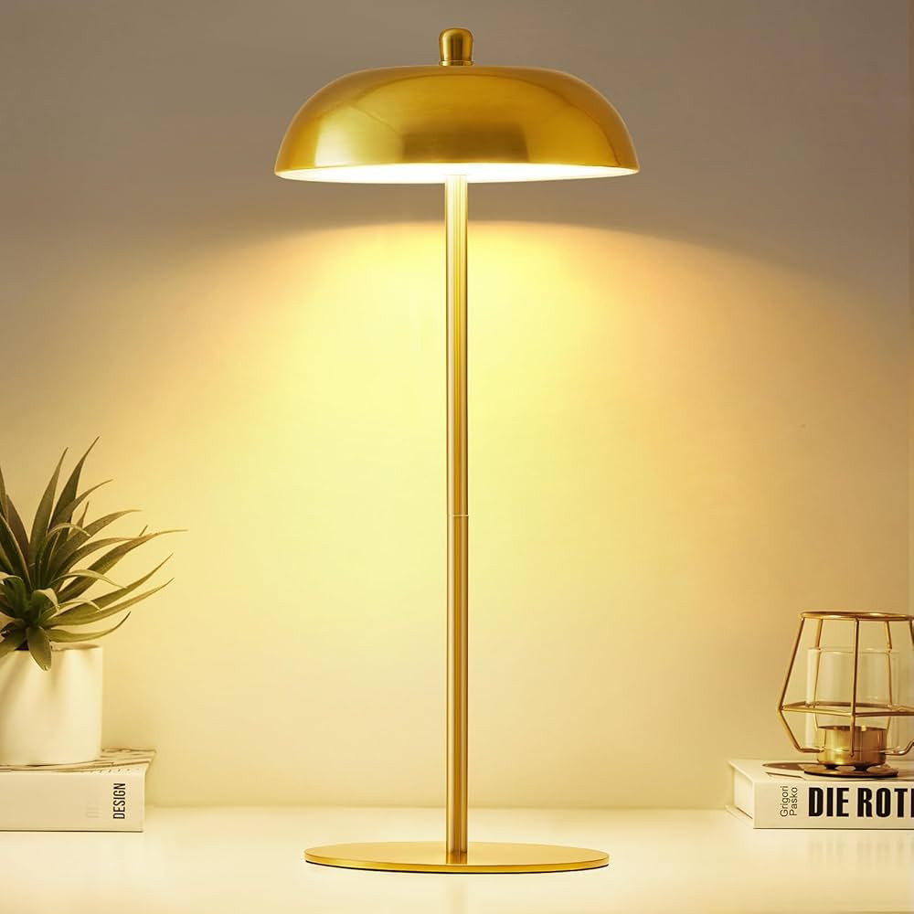 Cordless Table Lamp Rechargeable - Battery Operated Adjustable Height LED Desk Lamp 3 Way Dimmabl... | Amazon (US)