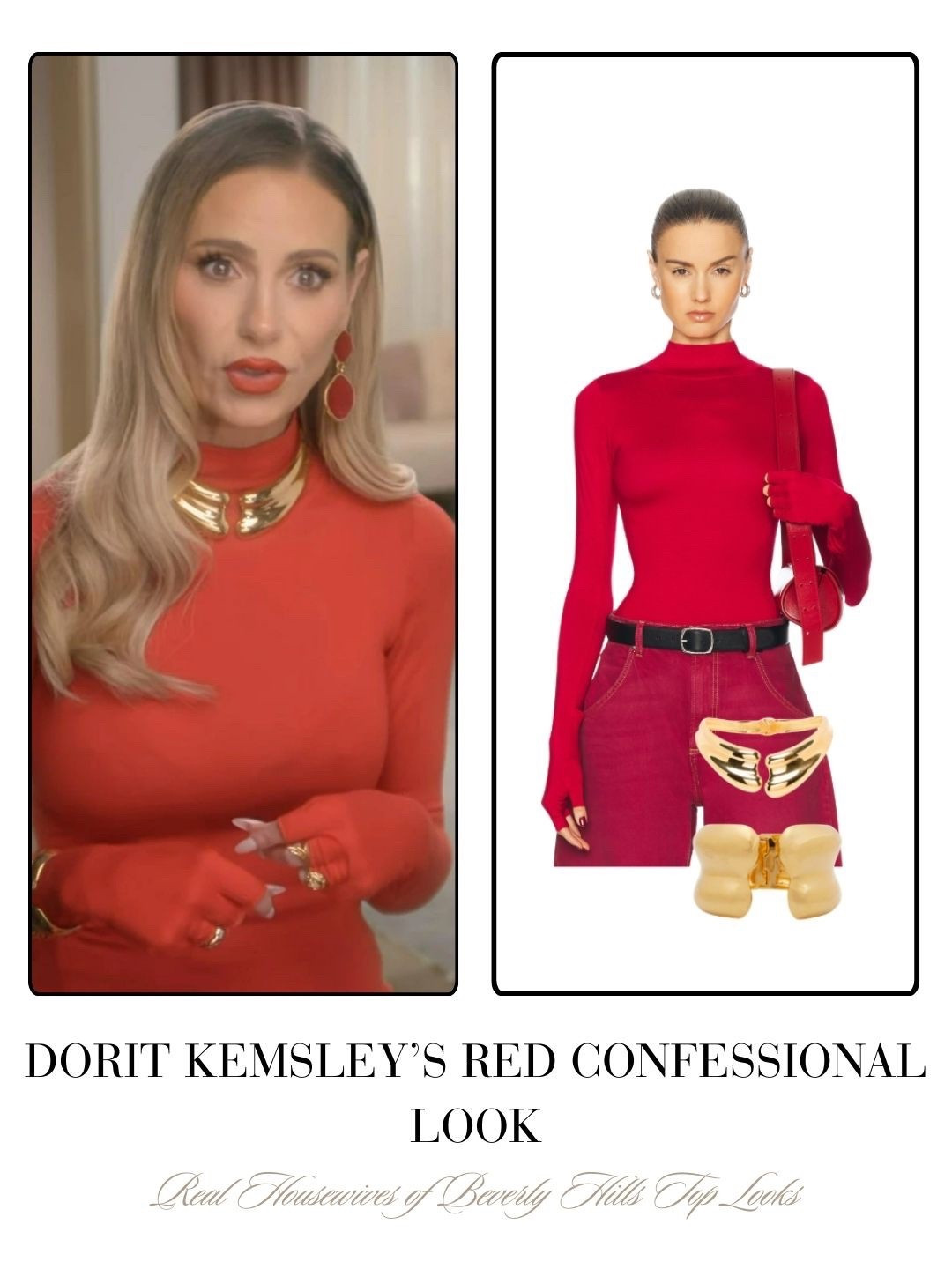 Dorit Kemsley’s Red Confessional Look 