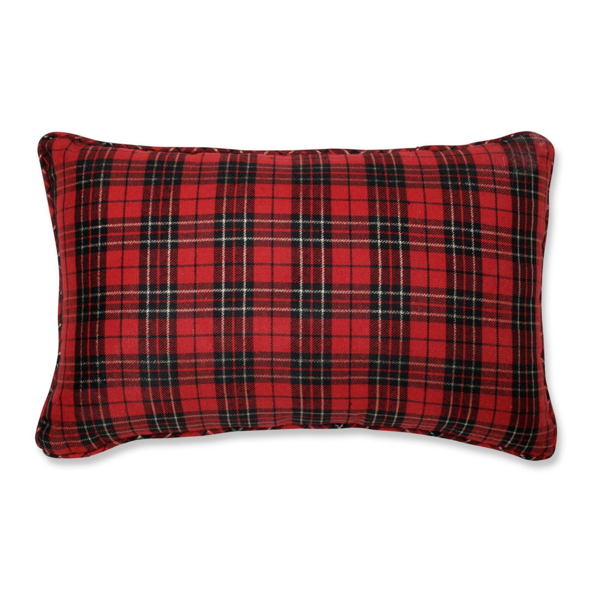 Holiday Plaid Red Rectangular Throw Pillow - Red | Macy's