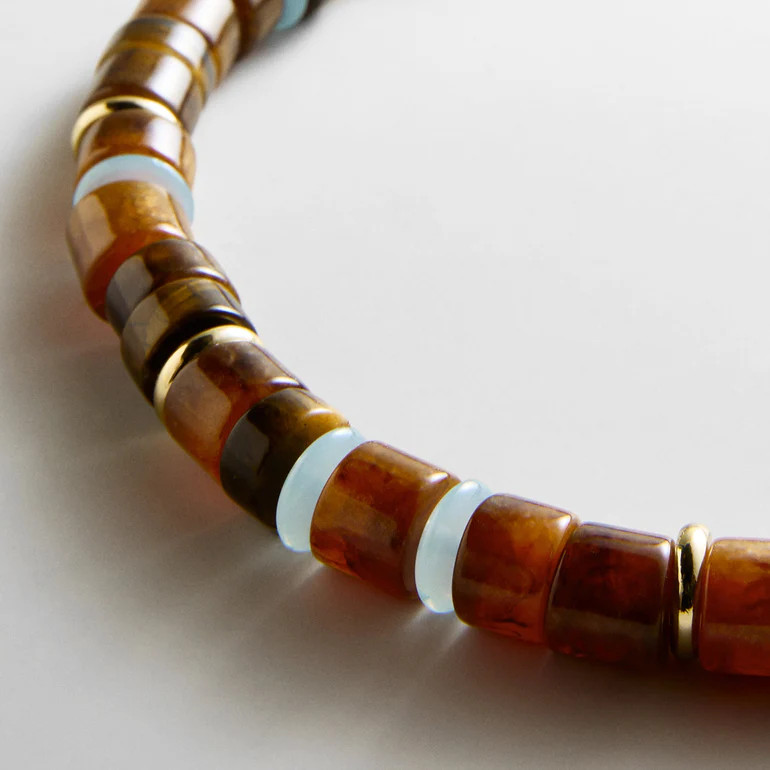 Jennifer Rondelle Beaded Necklace - Tiger's Eye Bead | BaubleBar