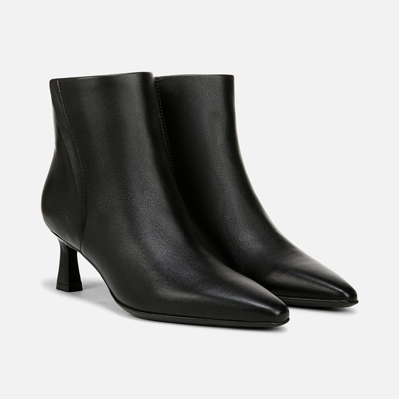 Naturalizer Deesha Bootie Boots, Black Leather Suede, 8.0M Zip Closure | Naturalizer