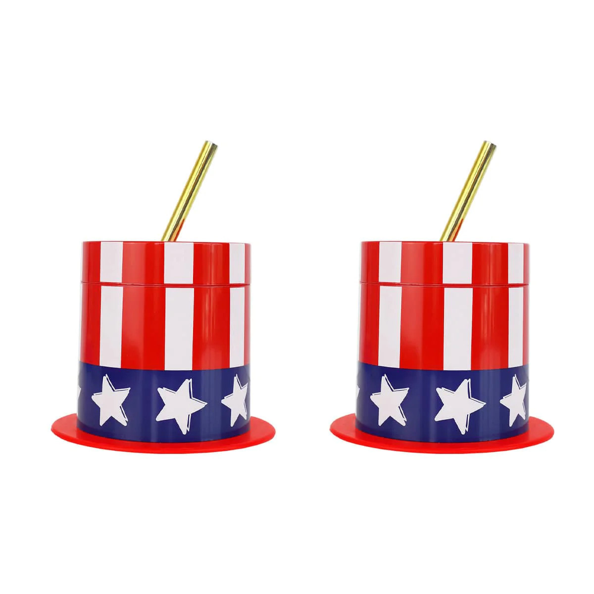 Hats Off To The USA Sipper Set with Straws (Set of 2) | Packed Party