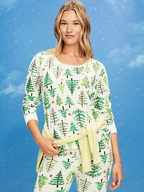 Scoop-Neck Waffle Pajama Top for Women | Old Navy (US)