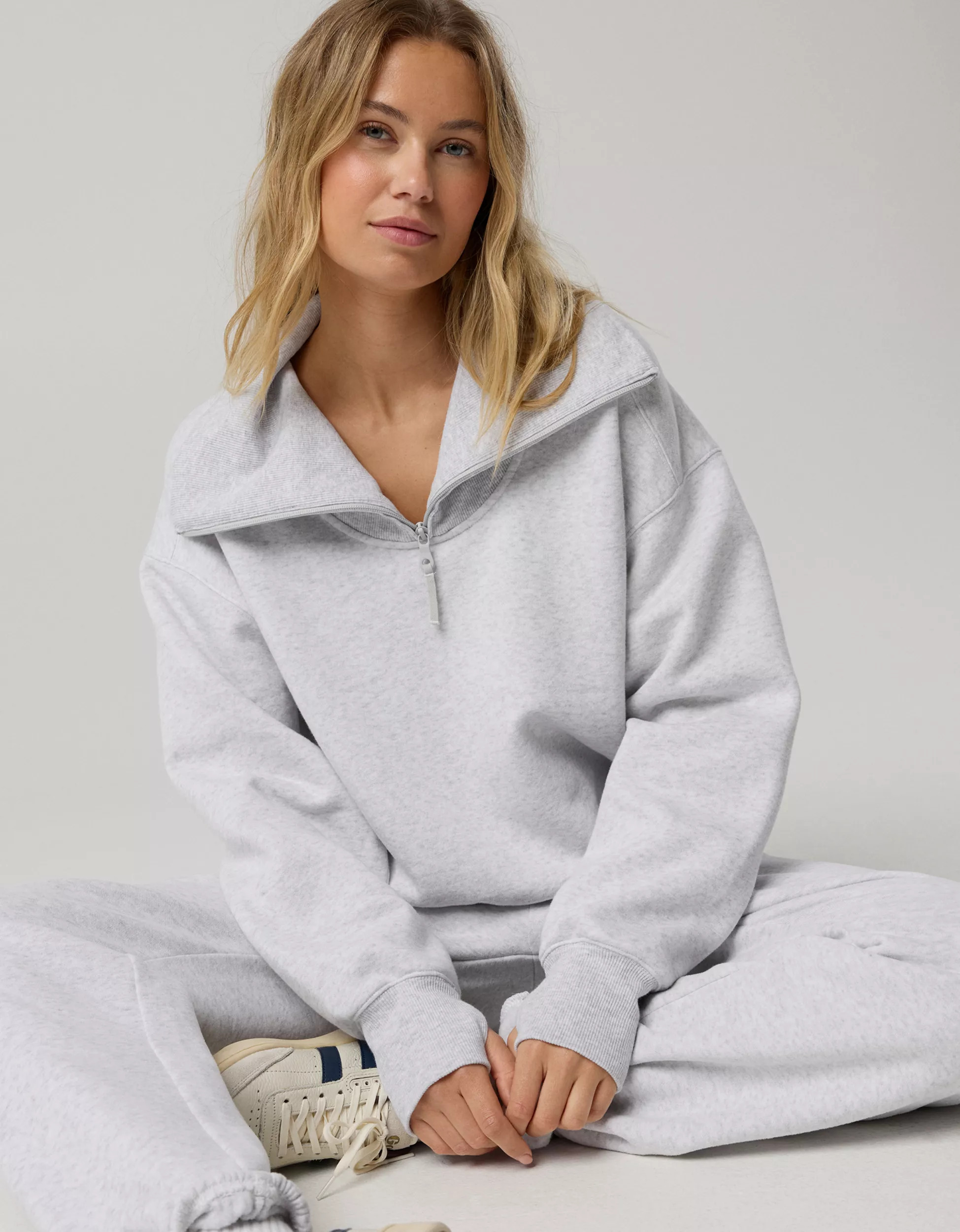 OFFLINE By Aerie Cloud Fleece Quarter Zip Sweatshirt | Aerie