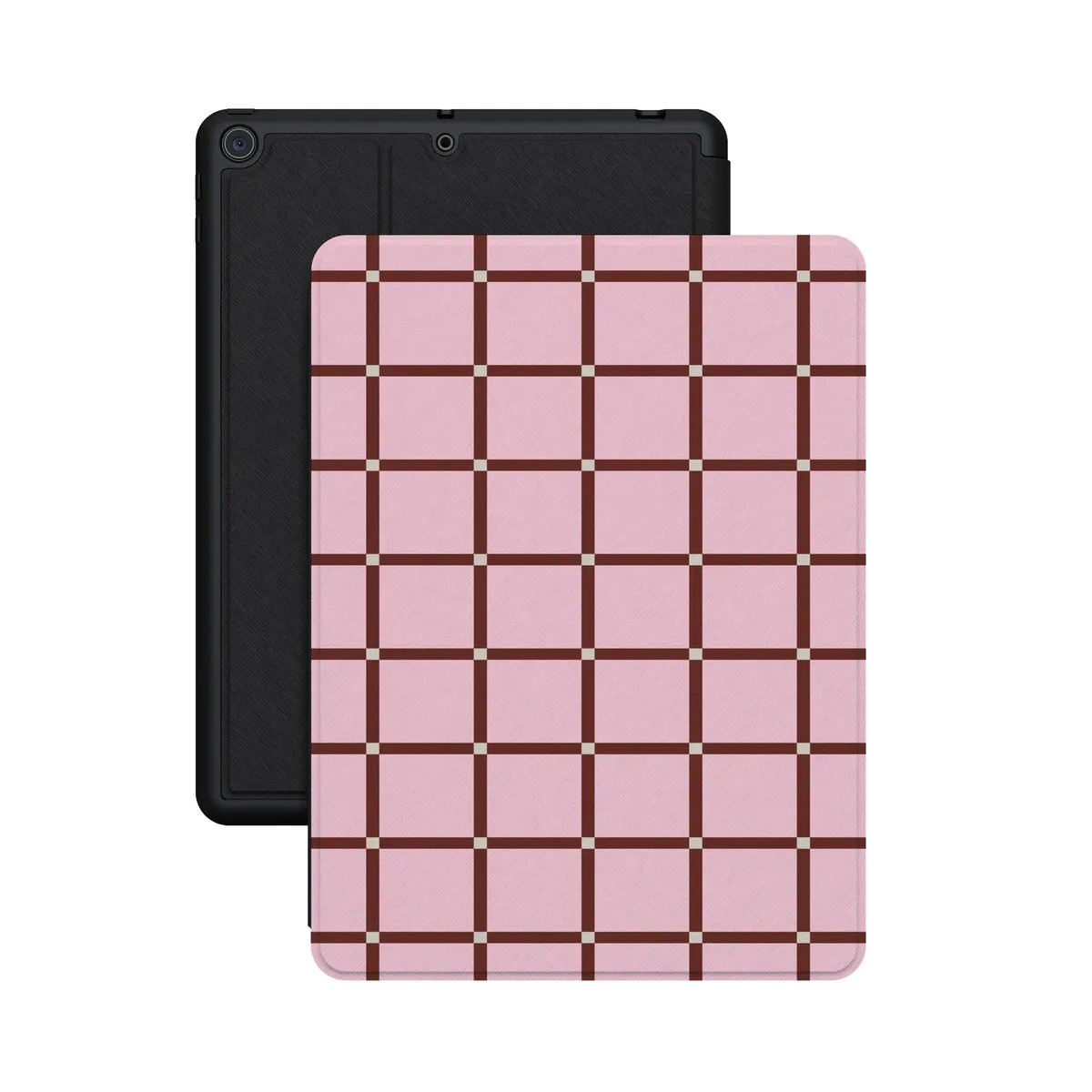 Uptown Gridlock   Pink Checkerboard iPad Case | CASELY